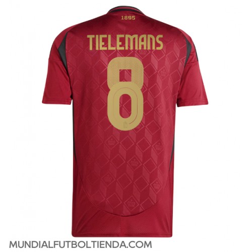 Camiseta Bélgica Youri Tielemans #8 Primera Equipación Replica Eurocopa 2024 mangas cortas